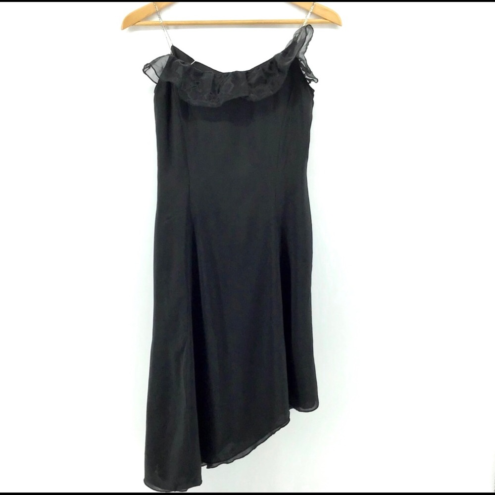 Fashion Perfactory Asymmetrical Chain Strap Dress
